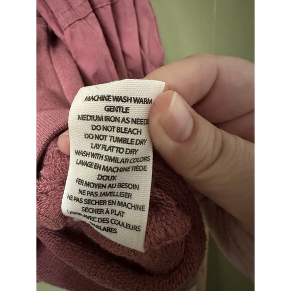 Ulla Johnson James Pink Top Sz Small Crew Neck Puff Sleeve‎ Sweatshirt Blouse - Picture 5 of 8